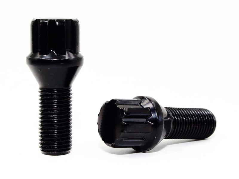 Veritek Performance Set of 4 Veritek 14x1.5mm Black Wheel Bolt Locks for Aftermarket Custom Wheels Only Conical Seat 28mm Shank w/ 2 Keys VPE-41820BKN2 - Image 3